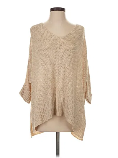Pre-owned In-loom Poncho In Brown