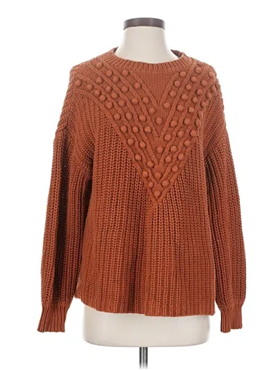 Pre-owned In-loom Pullover Sweater In Brown