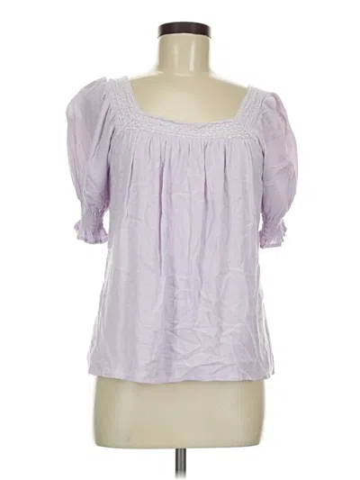 Pre-owned In-loom Short Sleeve Blouse In Purple