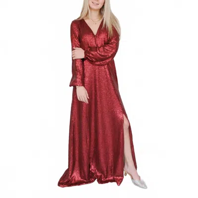 In-loom Vera Dress In Cherry Red In Burgundy