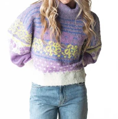 In-loom Women's Multi Color Sweater In Purple