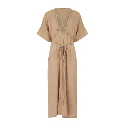 Inmaculada Women's Silente Dress In Beige In Brown