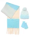 Inmocean Big Girls 3-piece Hat, Gloves, And Scarf Set In Multi
