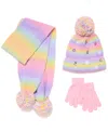 Inmocean Big Girls 3-piece Hat, Gloves, And Scarf Set In Multi