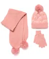 Inmocean Big Girls 3-piece Hat, Gloves, And Scarf Set In Brown