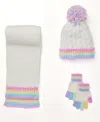 Inmocean Big Girls Hat, Glove, Scarf, 3 Piece Set In Multi
