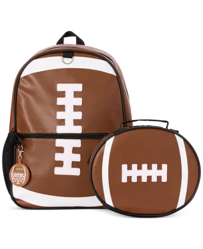 Inmocean Kids' Boys Football Backpack, Keychain & Lunch Bag Set