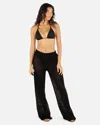 Inmocean Women's Crochet Cargo Beach Pants In Black