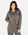 Inmocean Women's Loving Life Crop Hoddie In Brown