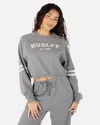 Inmocean Women's Night School Raglan Crewneck In Heather Grey