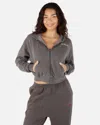 Inmocean Women's Outsider Crop Zip Up Hoodie In Black