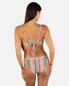 Inmocean Women's Printed Stripe Crochet Scrunch Moderate Bottom In Orchid