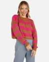 Inmocean Women's Rugby Stripe Sweater In Pink