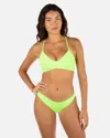 Inmocean Women's Solid Adjustable Bikini Top In Key Lime,grass Green