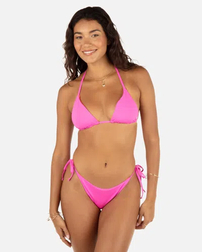 Inmocean Women's Solid Classic Tri Top In Disco Pink,maraschino