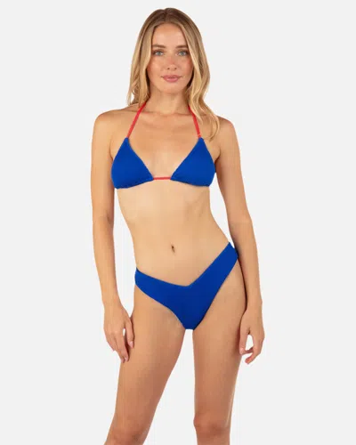Inmocean Women's Solid Scrunch Classic Tri In Cobalt