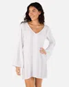 Inmocean Women's Stripe Gauze Long Sleeve Tunic In White
