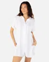 Inmocean Women's Stripe Gauze Romper In White