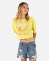 Inmocean Women's Sunrise To Sunset Boyfriend Crop T-shirt In Sunshine
