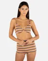 Inmocean Women's Sunset Shine Stripe Tab Underwire Bra In Sunrise Pink