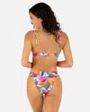 Inmocean Women's Tango Reversible Cheeky Scoop Bottom In Magenta,sky