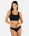 Inmocean Women's Ulu Leaf Tie Back Top In Black