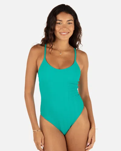 Inmocean Women's Wave Scrunch Moderate One Piece In Green