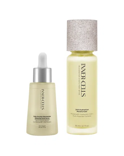 Inner Cells Unisex 3.7oz 24h Hydration & Balance Renewal Set With Niacinamide In Transparent