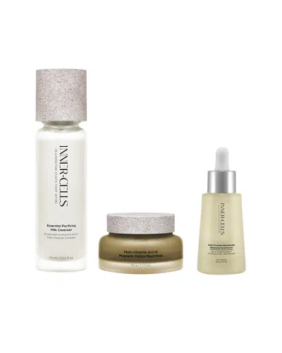Inner Cells Unisex 5.7oz Detox & Balancing Renewal Set With Multi-vitamins And Niacinamide In Transparent