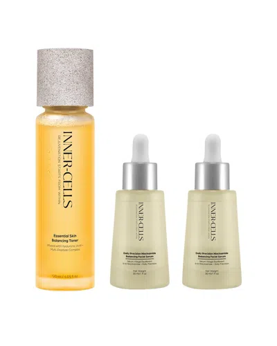 Inner Cells Unisex 5oz Balance & Clarity Duo With Hyaluronic Acid And Multi‑peptides In Transparent