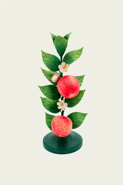 Inner Child Apple Fruit Candle Holder In Green