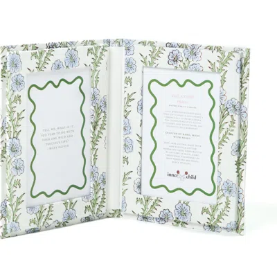 Inner Child Blockprint Picture Frame Folding Book In White