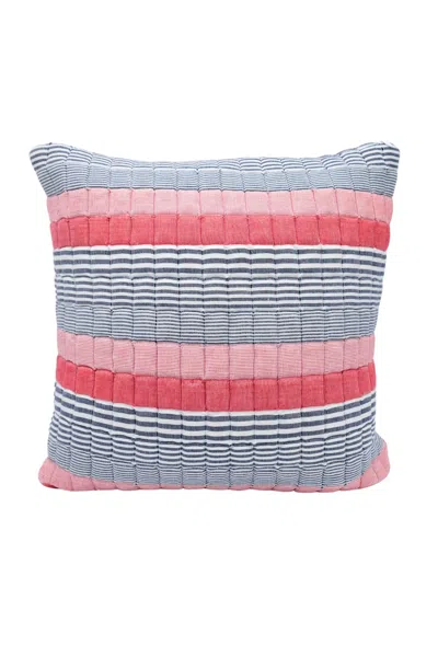 Inner Child Blue / White / Red Americana Sujani Puff Pillow In Multi