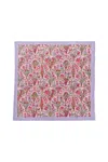 Inner Child Green / Pink / Purple Pink Arch Blockprint Napkins, Set Of Four