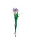 Inner Child Green / Pink / Purple Spring Crocus Wall Hook