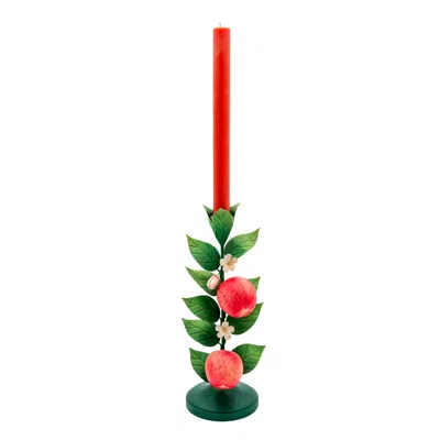 Inner Child Green / Red Apple Fruit Fall Candle Holder
