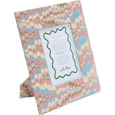 Inner Child Hand-marbled Large Wall Picture Frame In Multi