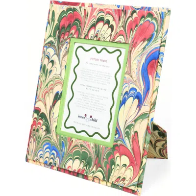 Inner Child Hand-marbled Large Wall Picture Frame In Multi