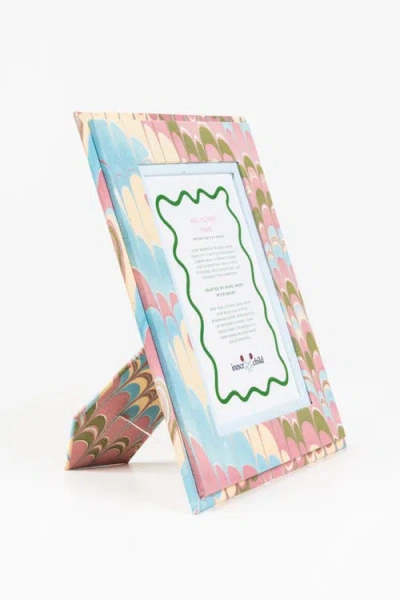 Inner Child Hand-marbled Picture Frame In Multi