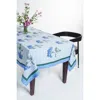 Inner Child Hydrangea Blockprint Tablecloth In Blue