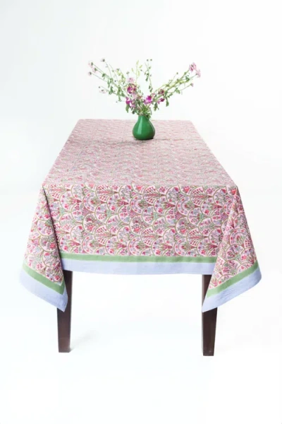 Inner Child Pink Arch Blockprint Tablecloth