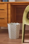 Inner Child Scallop Printed Waste Bin In White