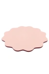Inner Child Scalloped Lacquerware Placemats In Pink