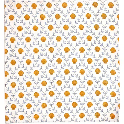 Inner Child Seashell Blockprint Napkins In Multi