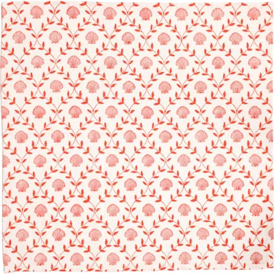 Inner Child Seashell Blockprint Napkins In Pink