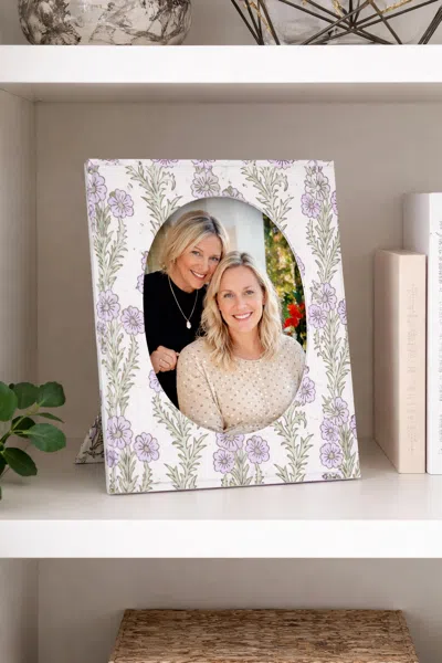 Inner Child The Violet Heirloom Forget-me-not Picture Frame In White/purple In Multi