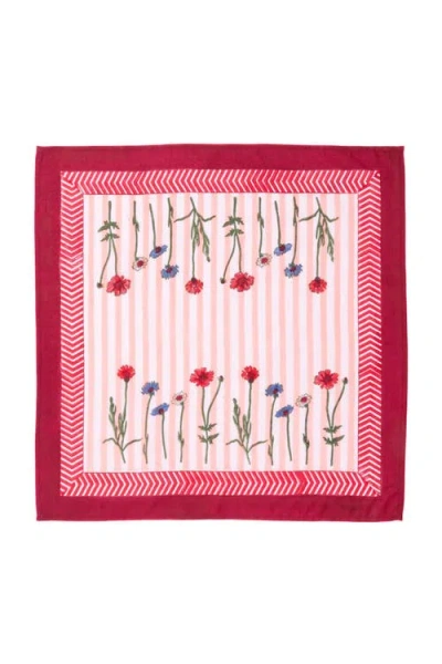 Inner Child Wildflower Blockprint Napkins In Pink