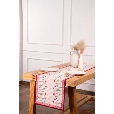 Inner Child Wildflower Tablerunner In Red