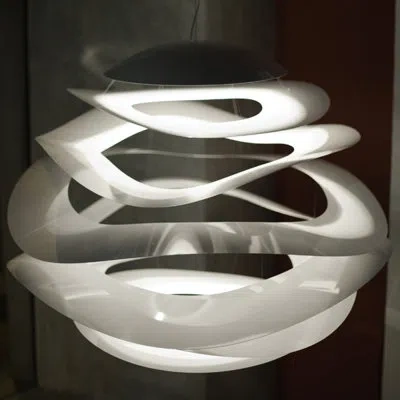 Innermost Buckle 1 - Light Unique Geometric Chandelier In Polished Stainless Steel
