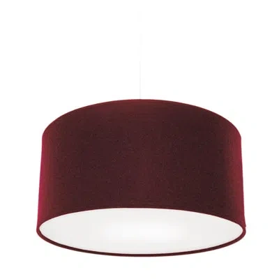 Innermost Kobe Polyester Drum Pendant Shade (clip On) In Red